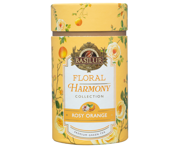 Basilur Floral Harmony Rosy Orange, Loose Leaf Green Tea 75g