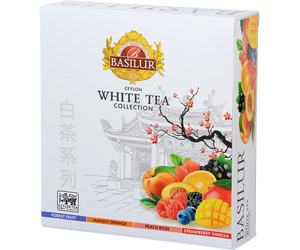Basilur White Tea Collection Assorted Tea, 40 Count Tea Bags