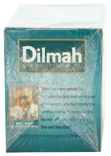 Dilmah プレミアム 100% ピュア セイロン ティー、25 カウント ティーバッグ