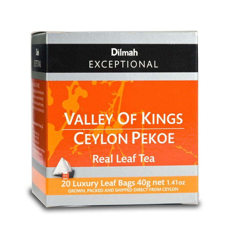 Dilmah Exceptional Valley of Kings Ceylon Pekoe Tea, 20 Count Tea Bags