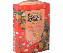 Basilur Vintage Blossom Citrus Bliss Tin Caddy