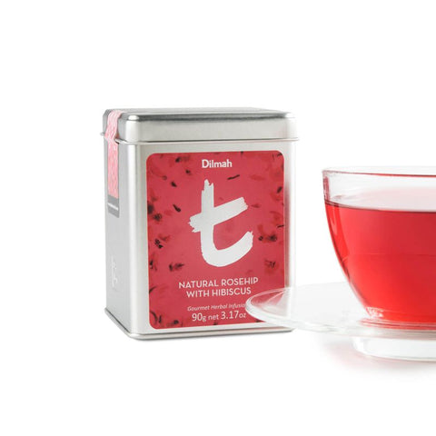 Dilmah T-Series Natural Rosehip With Hibiscus, Loose Tea 90g