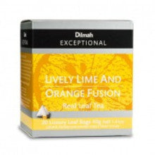 Dilmah Exceptional Lively Lime And Orange Fusion Tea, 20 Count Tea Bags