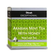Dilmah Exceptional Arabian Mint Tea With Honey, 20 Count Tea Bags