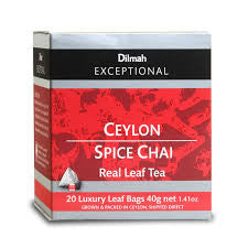 Dilmah Exceptional Ceylon Spice Chai, 20 Count Tea Bags