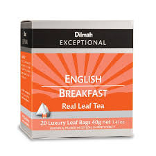 Dilmah Exceptional English Breakfast Tea, 20 Count Tea Bags