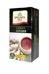 Steuarts Green Ginger Tea , 25 Count Tea Bags