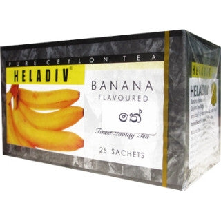 Heladiv Banana Flavoured Ceylon Black Tea, 25 Count Tea Bags