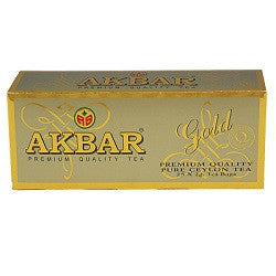 Akbar Gold Premium 100% Pure Ceylon Tea, 25 Count Tea Bags