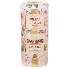 Basilur English Rose Tea Dimbula Tin Caddies