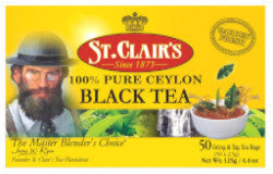 St Clair's Premium 100% Pure Ceylon Tea, 50 Count Tea Bags