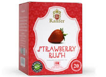 Ranfer Strawberry Rush Flavoured Ceylon Black Tea, 20 Count Tea Bags
