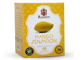Ranfer Mango Sensation Flavoured Ceylon Black Tea, 20 Count Tea Bags