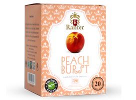 Ranfer Peach Burst Flavoured Ceylon Black Tea, 20 Count Tea Bags