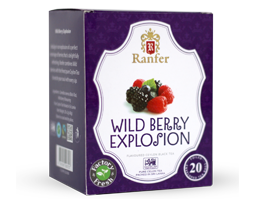 Ranfer Wild Berry Explosion Flavoured Ceylon Black Tea, 20 Count Tea Bags