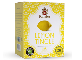Ranfer Lemon Tingle Flavoured Ceylon Black Tea, 20 Count Tea Bags