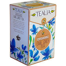 Tealia Organic Earl Grey Tea, 20 Count Tea Bags