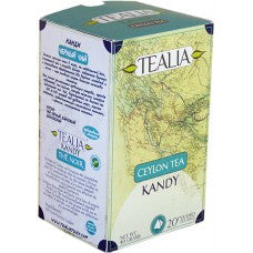 Tealia Kandy Ceylon Tea, 20 Count Tea Bags