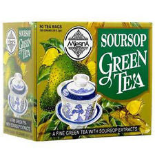 Mlesna Soursop 緑茶、50 カウント ティーバッグ
