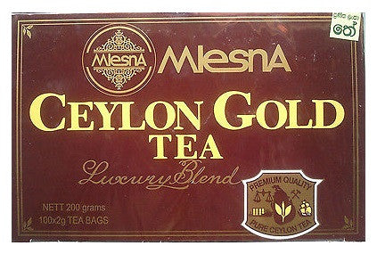 Mlesna Ceylon Gold Tea, 100 Count Tea Bags