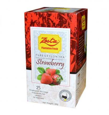 Zesta ストロベリー風味のセイロン紅茶、25 カウント ティーバッグ