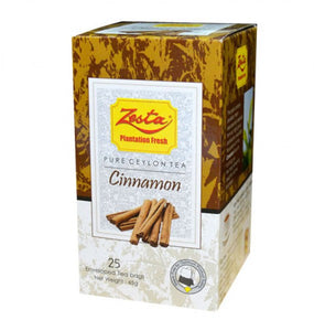 Zesta Cinnamon Flavoured Ceylon Black Tea, 25 Count Tea Bags