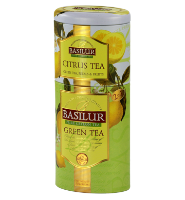 Basilur Citrus Green Tea Tin Caddies