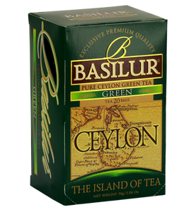 Basilur The Island of Tea Green, 20 Count Tea Bags
