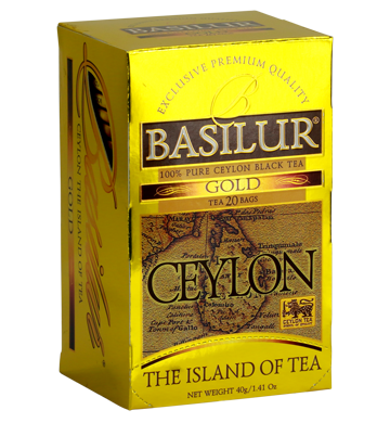 Basilur The Island of Tea Gold, 20 Count Tea Bags
