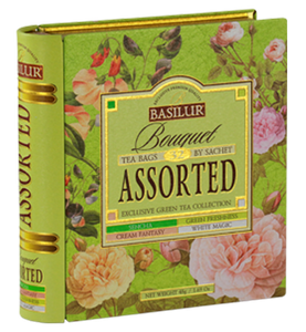 Basilur Tea Book Bouquet アソートティー、32 カウント ティーバッグ