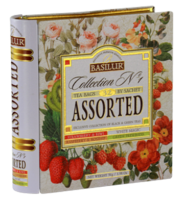 Basilur Tea Book Collection No 1 Assorted Tea、32 カウント ティーバッグ
