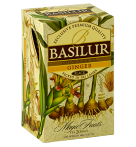 Basilur Magic Fruits Ginger Flavoured Ceylon Tea, 25 Count Tea Bags