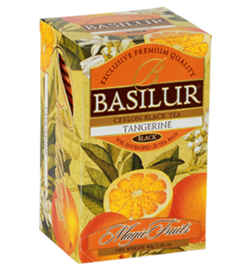 Basilur Magic Fruits Tangerine Flavoured Ceylon Tea, 20 Count Tea Bags