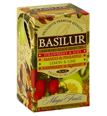 Basilur Magic Fruits Assorted Flavored Ceylon Tea, 20 Count ティーバッグ