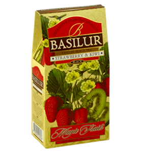 Basilur Magic Fruits Strawberry and Kiwi Flavoured Ceylon Tea, Loose Tea 100g