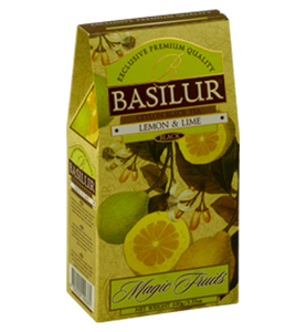 Basilur Magic Fruits Lemon and Lime Flavoured Ceylon Tea, Loose Tea 100g