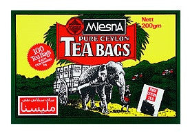 Mlesna Pure Ceylon Tea, 100 Count Tea Bags