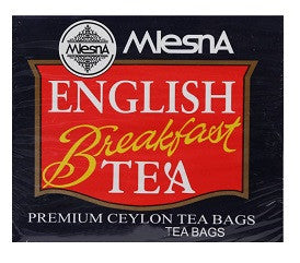 Mlesna 영국식 아침 식사 실론 차, 100 카운트 티백