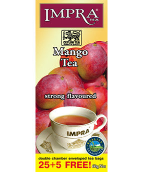 Impra Mango Flavoured Ceylon Black Tea, 25 Count Tea Bags