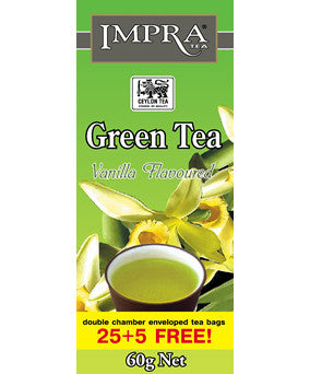 Impra Vanilla Flavoured Green Tea, 25 Count Tea Bags