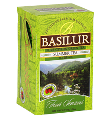 Basilur Four Seasons Summer Tea, 25 Count Tea Bags