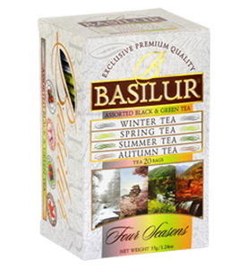 Basilur Four Seasons Assorted Tea, 25 Count Tea Bags
