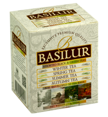 Basilur Four Seasons Assorted Tea, 10 Count Tea Bags