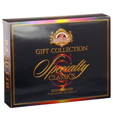 Basilur Specialty Classics Gift Box, 60 Count Tea Bags