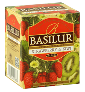 Basilur Magic Fruits Strawberry and Kiwi Flavoured Ceylon Tea, 10 Count Tea Bags