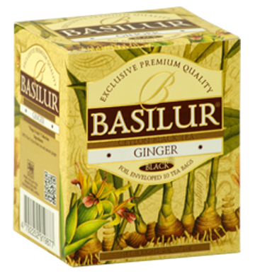 Basilur Magic Fruits Ginger Flavoured Ceylon Tea, 10 Count Tea Bags