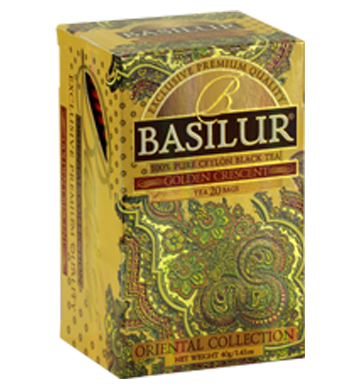 Basilur Oriental Golden Crescent Tea, 20 Count Tea Bags