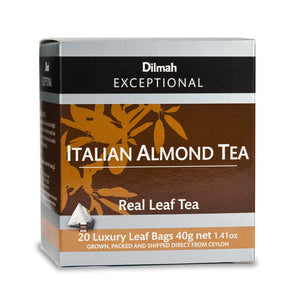 Dilmah Exceptional Italian Almond Tea, 20 Count Tea Bags
