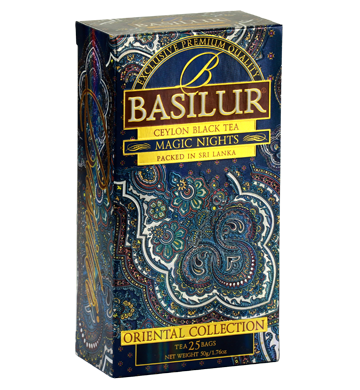 Basilur Oriental Magic Nights Tea、25 カウント ティーバッグ