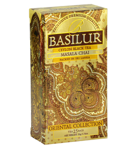 Basilur Oriental マサラ チャイ ティー、25 カウント ティーバッグ